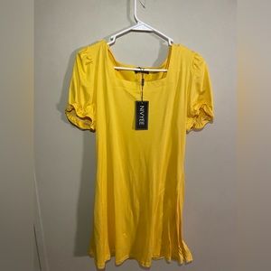 COPY - Yellow square neck dress size xs fits like a small
